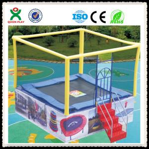 Kids Outdoor Trampoline Park Used Trampoline with Safety Net for Children QX-117E