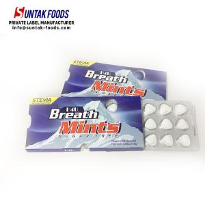 Colorful Natural Fresh Breath Mints With Natural Stevia Sweeteners