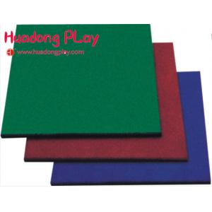 Colorful Gym Rubber Playground Mats Anti - Static  50*50 High Sound Absorbtion