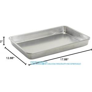 China Wholesale Quater Half Full 18 X 26 Inch Aluminum Baking Pan Cookie Bread Baking Tray Oven Bake Tray Bakery Bakeware supplier
