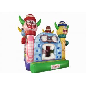 Little Monsters Inflatable Kids Bounce House Digital Painting Inflatable Monsters Bounce For Hallowmas