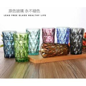 Clear Lead Free Long Glass Cup / Household Dinner Drinking Glass Water Cup