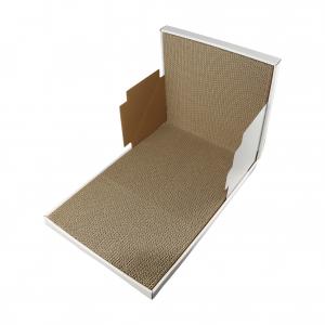 Big Aesthetic Cat Scratching Post Bed Corrugated Cardboard Cat Scratcher House 35x35x55CM