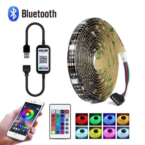 USB 5050 RGB LED лента гибкая клейкая лента с дистанционным управлением