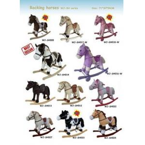 China Plush Rocking Horse Collection Cute Baby Toys For Children Ride on Playing supplier