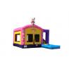 Kids Party Pink Hello Kitty Themed Inflatable Bouncer With Slide 0.55mm PVC