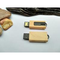 China Plug Style Wooden USB Drive Maple Wooden Case Color Embossing And Print LOGO on sale