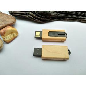 Plug Style Wooden USB Drive Maple Wooden Case Color Embossing And Print LOGO