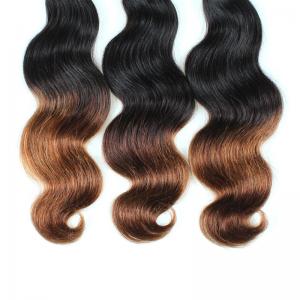 China Body Wave virgin peruvian human hair weft color ombre color 1B/30 supplier