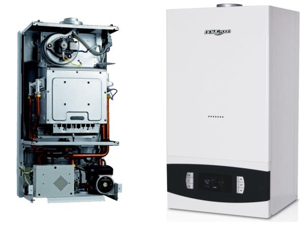 Efficient 16-36 Kw Wall Hung Gas Boiler LCD Display With Two Heat Exchanger