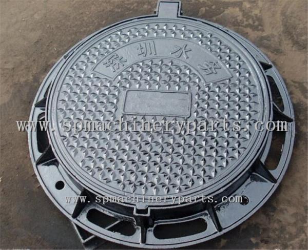 China foundry manufacture cast ironround manhole frames and covers with custom