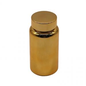 China 150ML PET Gold Plated Screw Cap Plastic Supplement Container Bottle for Promotion supplier
