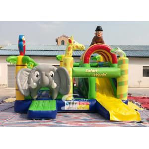 Safari World Jungle Elephant Inflatable Bouncy Castle For Kids Outdoor N Indoor Playground Fun
