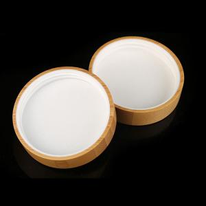 China Different Sizes Plastic Cream Jar With Bamboo Lid supplier