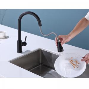 SUS304 Body 60cm Hose Touch Pull Out Kitchen Faucet