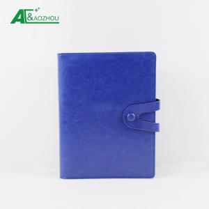 China Blue Color Ring Binder Organizer Snap Fastener Embossed Logo Firm Binding supplier