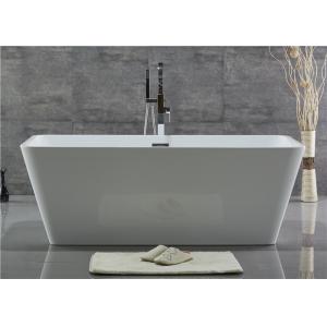 Customized Acrylic Free Standing Bathtub With Center Position Drainer