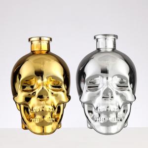 Creative Design 750ml Creative Skull Bottle Liquor Glass Unique Whiskey Bottle for Wine