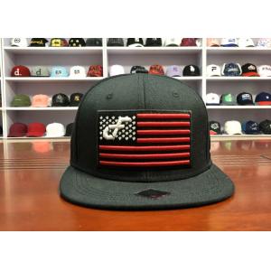 Customized Design black embroidery national flag special plastic buckle eagle Logo Sports Snapback Hats Caps
