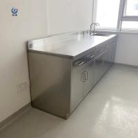 China Alkali Resistant Stainless Steel Lab Table With Sink ISO Standard Polished 60cm on sale