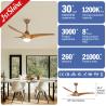 Función fresca Ventiladores de techo plegables chinos con luz LED Temperatura de color 3000-6000K