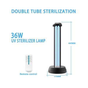 China Iron UV Disinfection Lamp , 15*44CM Ultraviolet Sterilizer Light Time Controller supplier