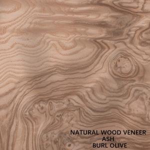 Unusual Natural White Ash Wood Veneer Burl Olive AA Grade For Wall Covering Thickness 0.5mm China Manufacturer
