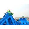 China Crazy Blue Inflatable Dragon Theme Dry And Wet Slide With PVC Material wholesale