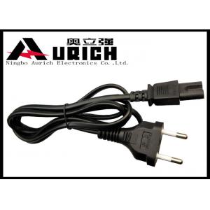 China Black Color 2 Pin Brazil Power Cord Rubber Sheathed For Appliance 10A 250V supplier