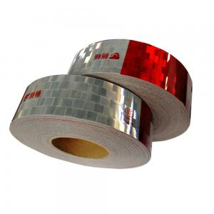 China Prismatic Conspicuity Red And White Reflective Tape For Trucks CarsMetalized supplier