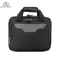 China Alfa Tactical Gun Range Bag Soft Pistol Case For Handguns With 5x Magazine Slot on sale