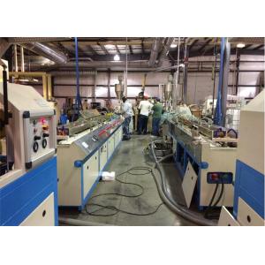 PVC WPC PP PE Window Wall Flooring Frame Extrusion Line , Plastic PP PE Profile Making Machinery