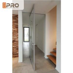 Internal Aluminum Pivot Sliding Door With Double Glazed Glass Wind Load Resistance Pivot Exterior door pivot hinge door