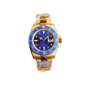 Crystal Sapphire Mechanical Wrist Watch 10mm Case Thickness Fixed Bezel Watch