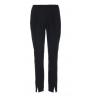 China Stretchy Long Womens Slim Leg Trousers Plain Dye Polyester And Spandex Fabric wholesale