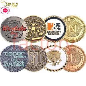 China Soccer Phoenix Custom Printed Coins , Copper Messi Press Double Sided Coin supplier