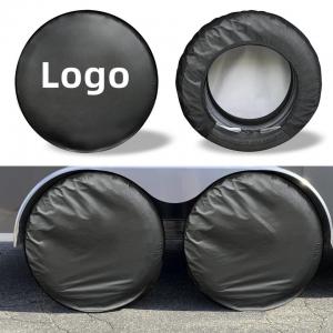 17 Inch Spare Tire Cover PVC Leather Waterproofs Dust-Proof Universal Spare Wheel Tire Cover Fit for Jeep,Trailer,