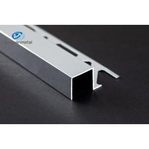 OEM 6063 Aluminium Tile Trim Chrome Square Edge 8mm 2.5m Length