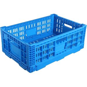 China Collapsible Storage Bin Containe，52 Liter Transferheavy Duty Plastic Storage Box,Blue Milk Crates Heavy Duty Transit Storage Of Various Items wholesale
