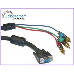 China Cableader HD15 to 3 RCA TV / HDTV Component Video VGA Monitor cables supplier