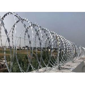 Clips Hot Dip Galvanized Razor Barbed Wire For Anti Piracy Security Fence