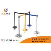 Stainless Steel Retail Shop Fittings Retractable Belt Crowd Control Queue Stand Barrier