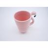 Solid Colored Pink Flamingo Coffee Mugs , 3D Ceramic Flamingo Travel Mug