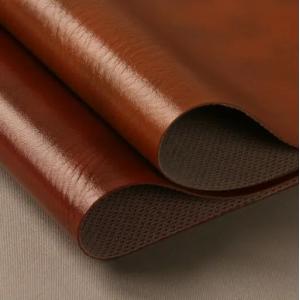 China Textile Microfiber Leather Fabric Elastic Faux Leather Polyurethane Fabric supplier