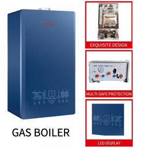 China 20kw 40kw Gas Wall Mounted Boilers Blue Shell Lpg Gas Boiler Heat Bath Dual Funtion supplier