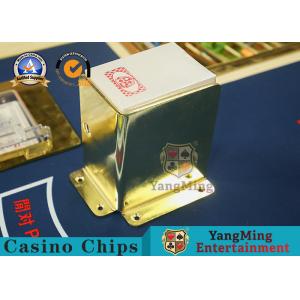 China Baccarat Poker Table Accessories Gold Color Stainless Steel Customized 8 Deck Playing Cards Stand Discard Holder supplier
