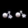 China Chenqi Silver Pearl Earrings For Woman / Pearl Drop Earrings Natural Cultured wholesale