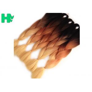 China Ombre Natural Synthetic Braided Hair Pieces Afro Wave Tangle Free supplier