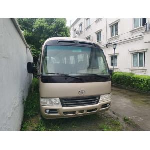 Hot For Sale Golden Color Leather Seat Bus Second Hand Toyota Coaster 23-30passengers