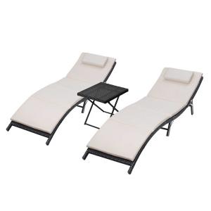 SGS Approval 77inch Depth Outdoor Patio Chaise Lounges
